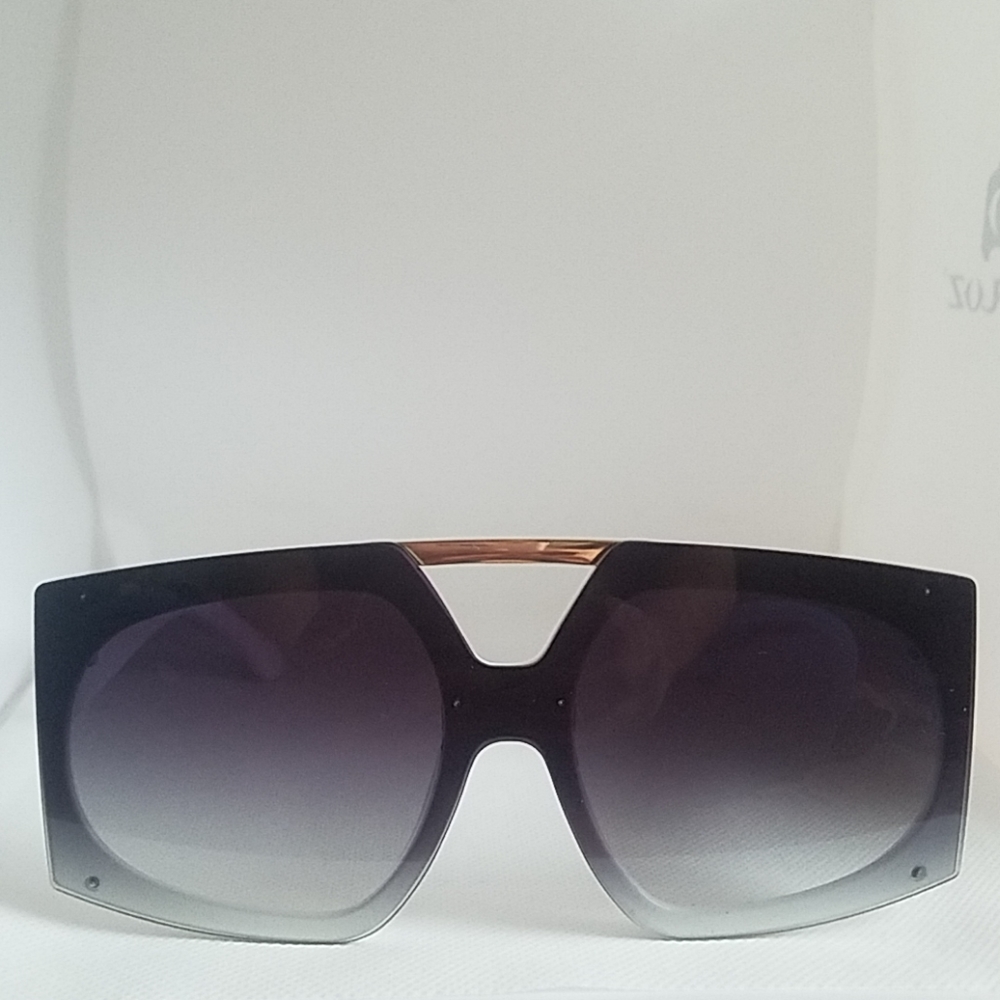Womens oversized white square frame sunglasses